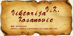 Viktorija Kosanović vizit kartica